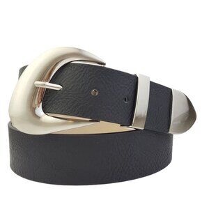 Silver-Tone Buckle Loop and Tip Belt
